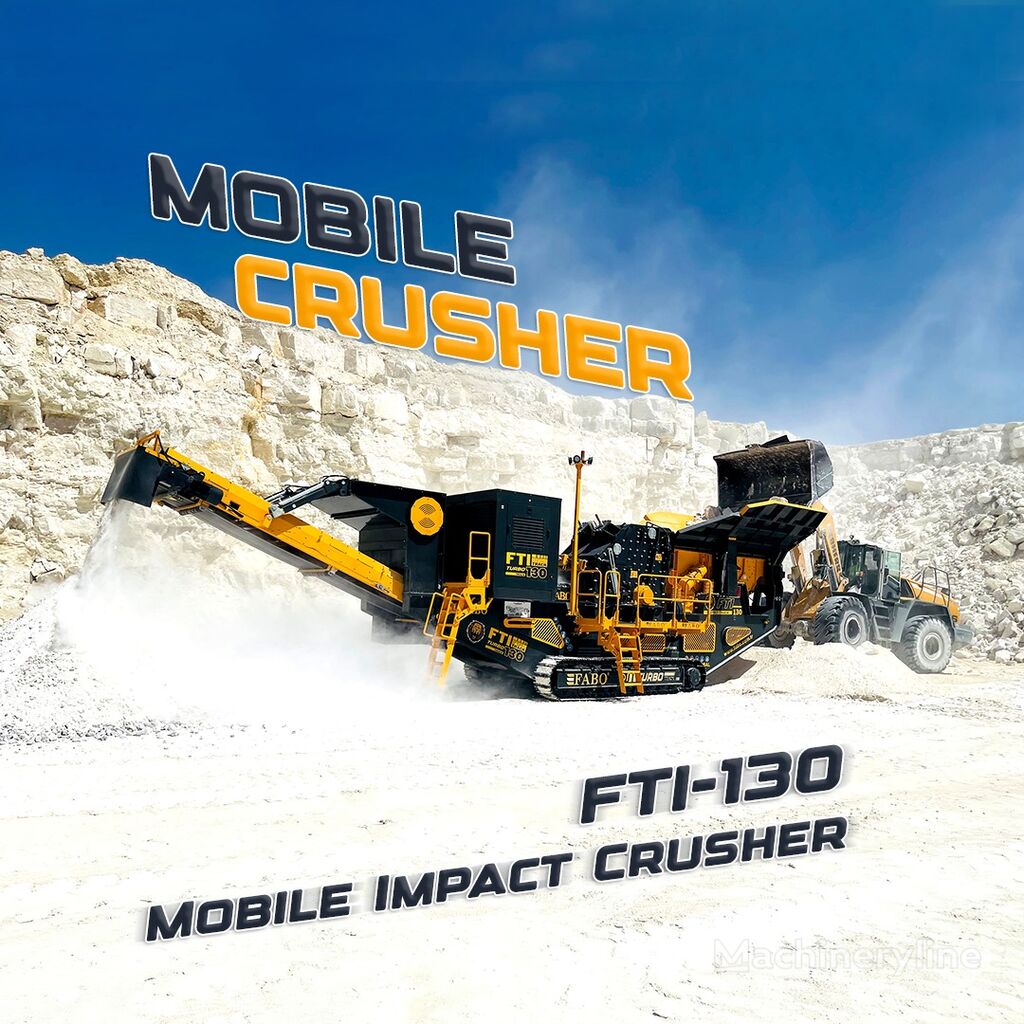 новая дробильная установка Fabo FTI-130 MOBILE IMPACT CRUSHER 400-500 TPH | AVAILABLE IN STOCK