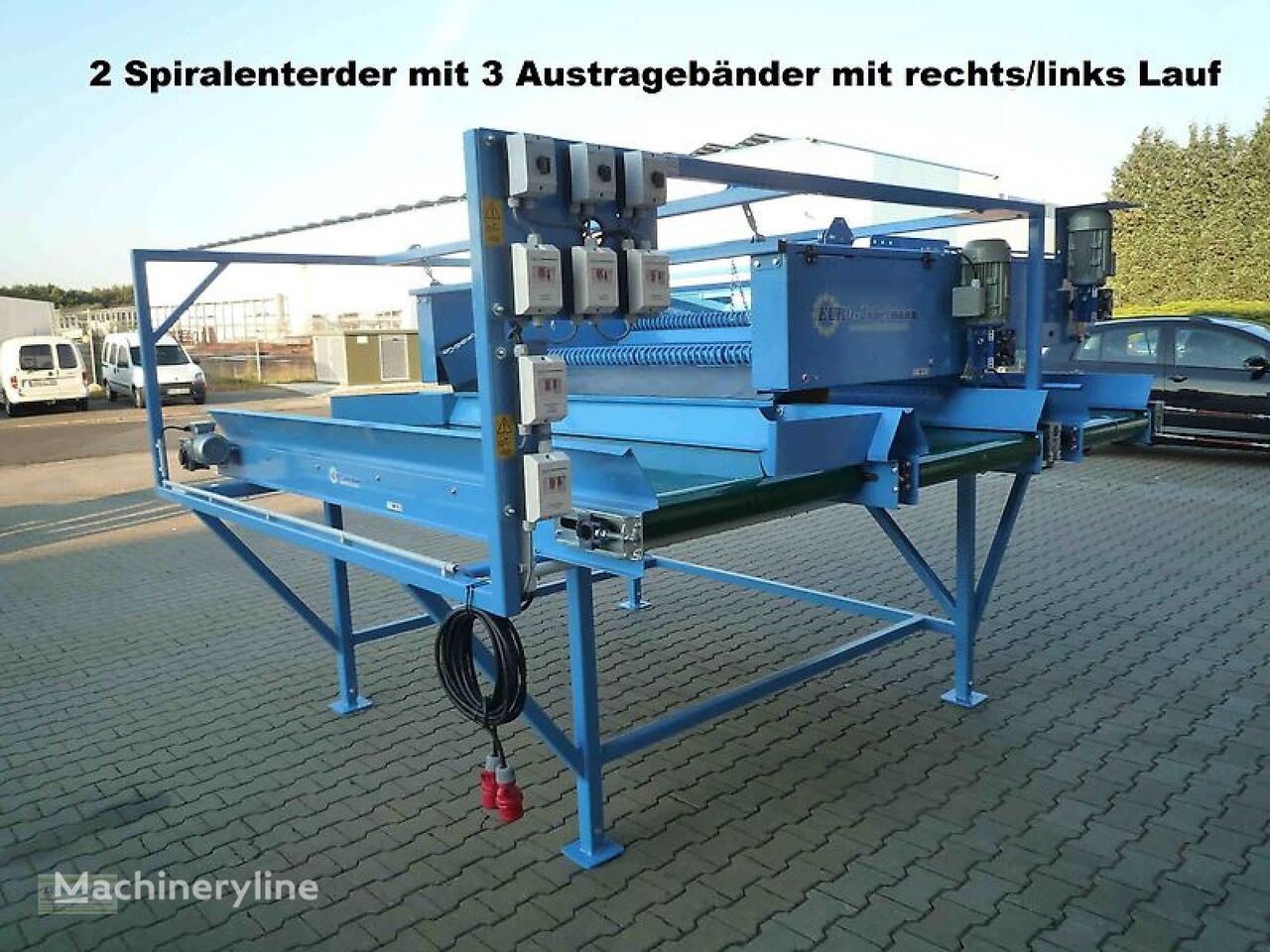 новая мойка для овощей EURO-Jabelmann Doppelter Spiralwalzenenterder mit Austragebänder, NEU