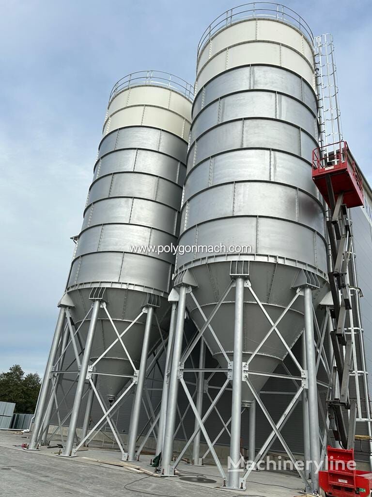 новый силос для цемента Polygonmach 500Ton capacity cement silo